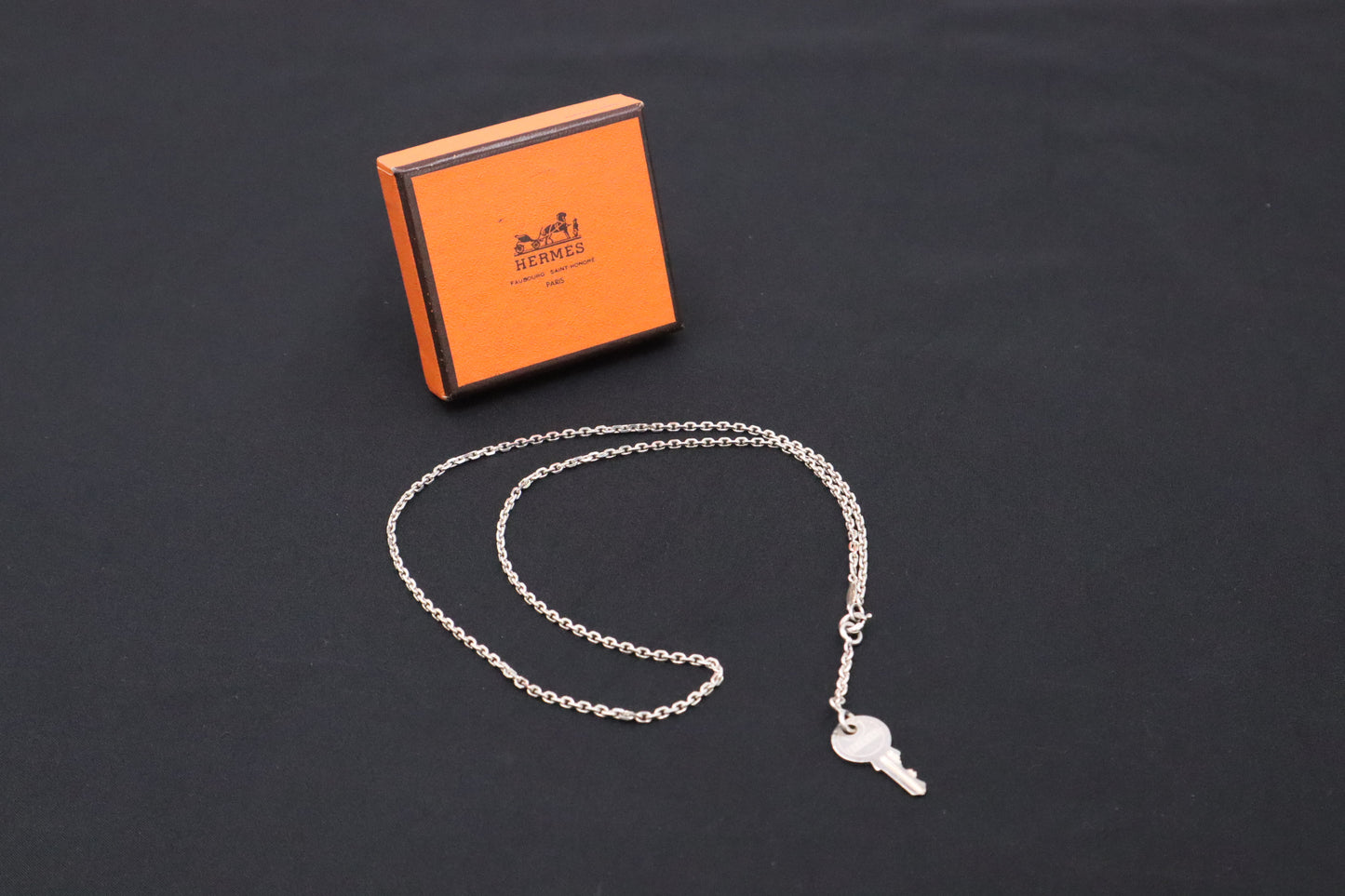 Hermes Key Necklace in Sterling Silver