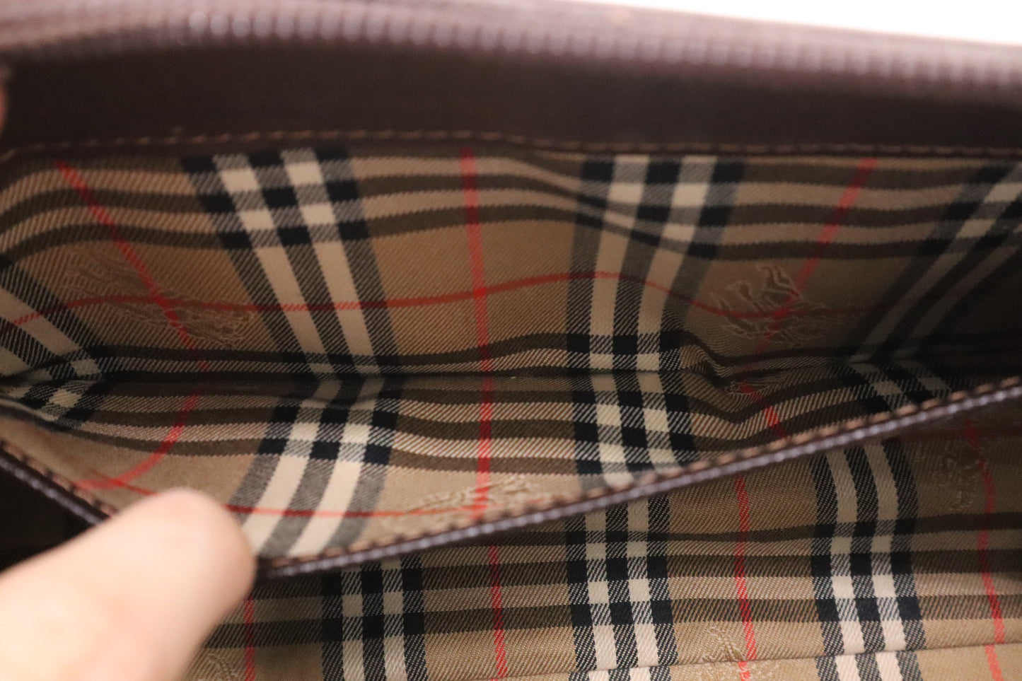 Burberry Barrel Bag in Brown Leather