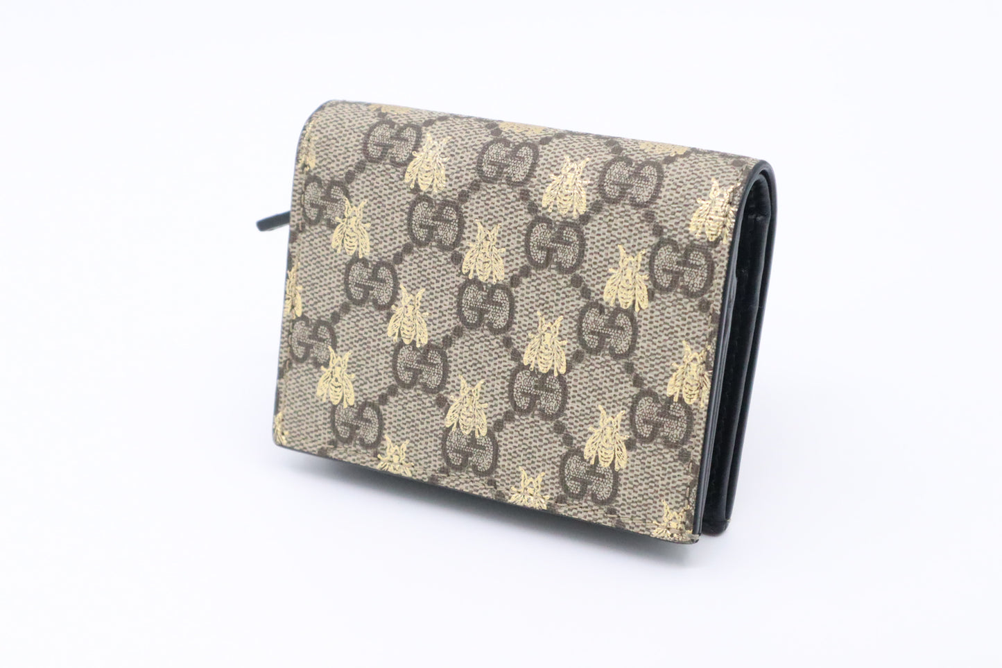 Gucci Bee Compact Wallet in GG Bee Canvas