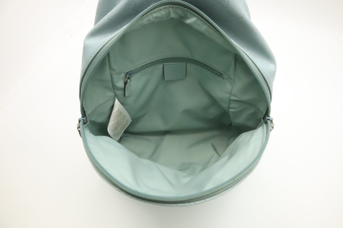 Gucci Backpack in Light Blue Coated Canvas