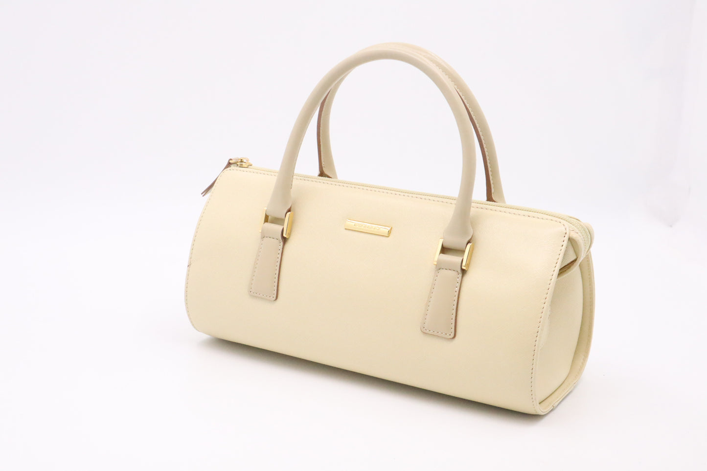 Burberry Burberry Round Handbag in Cream Leather