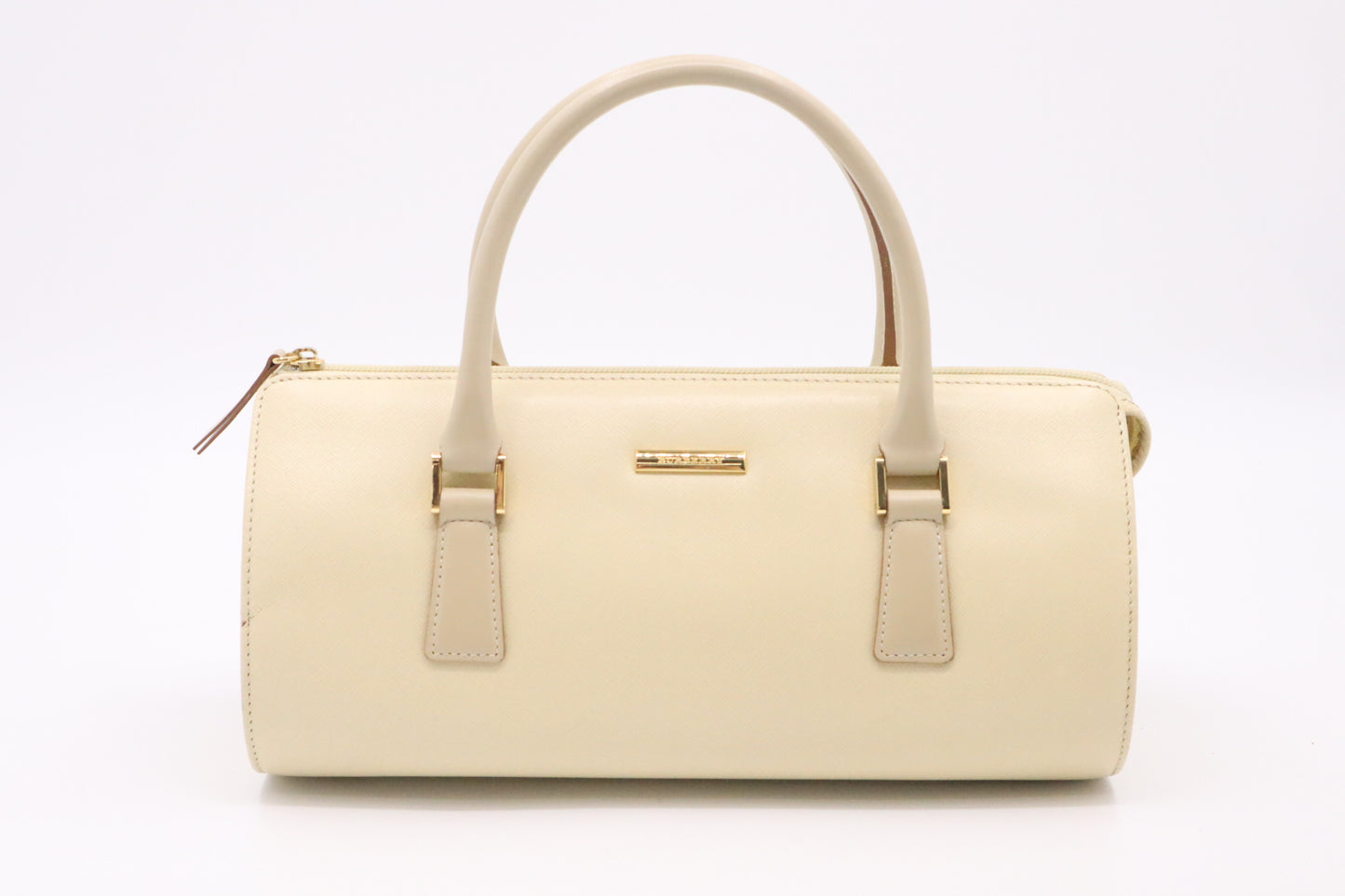 Burberry Burberry Round Handbag in Cream Leather