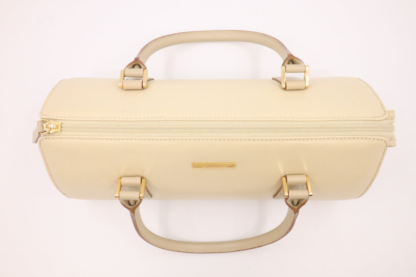 Burberry Burberry Round Handbag in Cream Leather