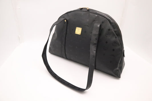 MCM Shoulder Bag in Black Visetos Nylon