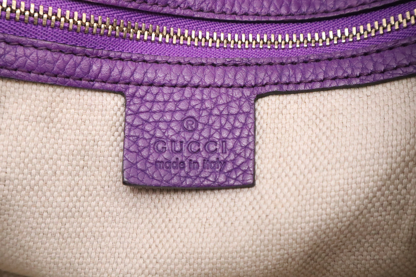 Gucci Soho Tote in Purple Leather