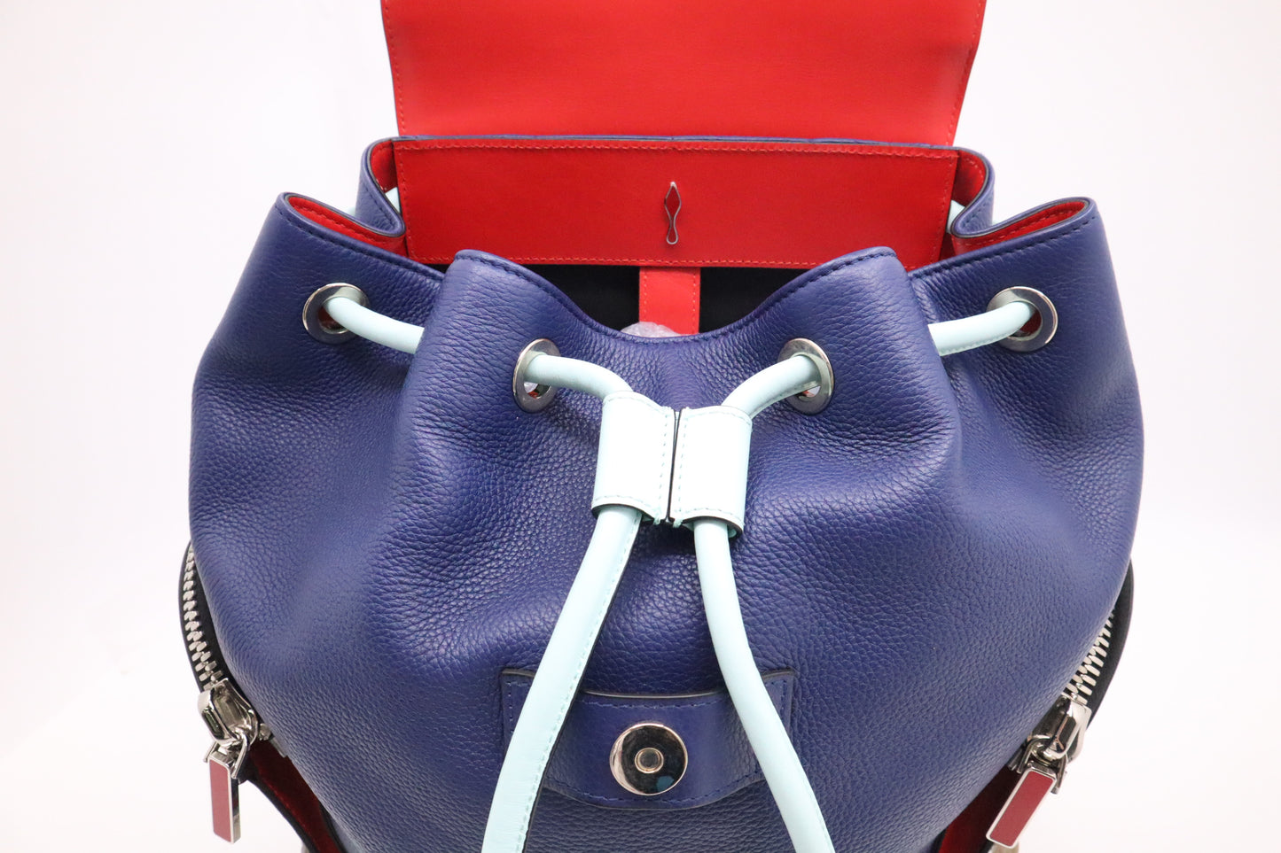 Louboutin Backpack in Blue Leather