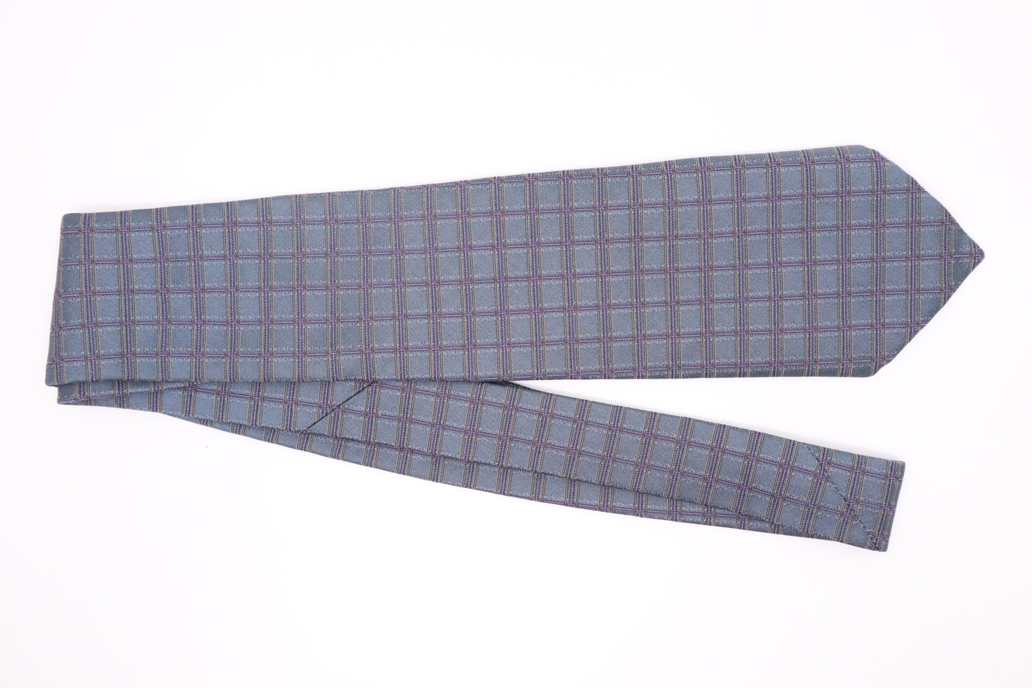 Hermes Tie in Iridescent Blue Silk