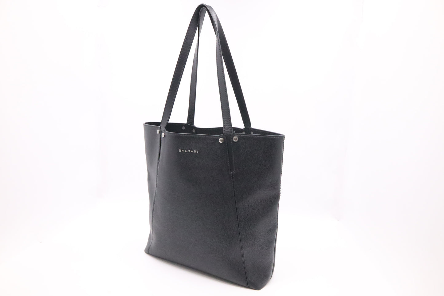 Bvlgari Tote Bag in Black Leather