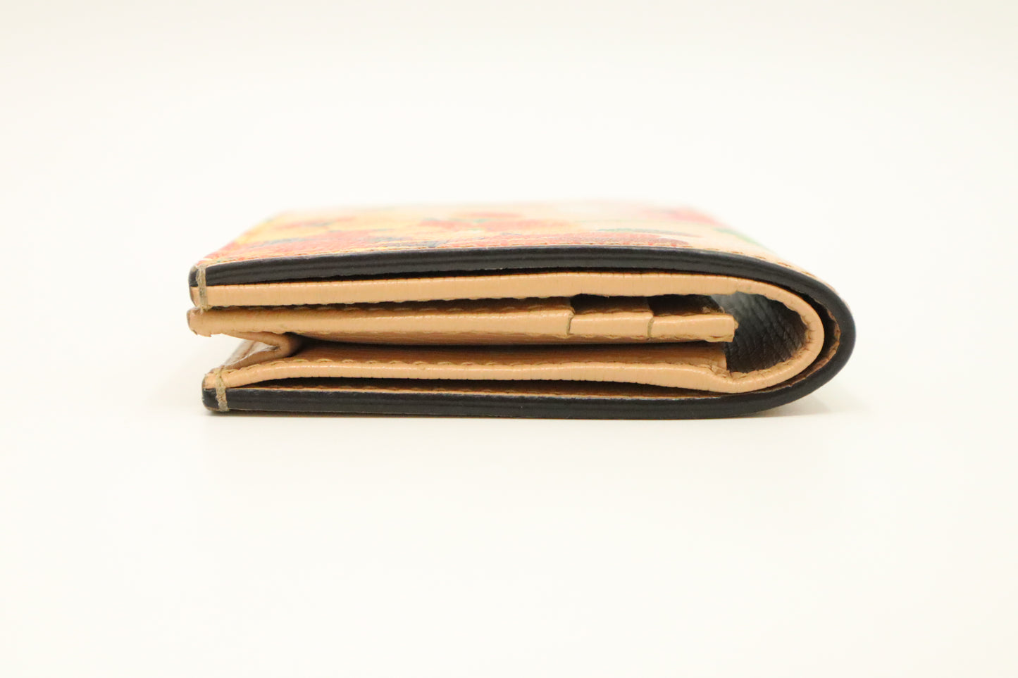 Gucci French Flap Wallet in Beige Blooms Print