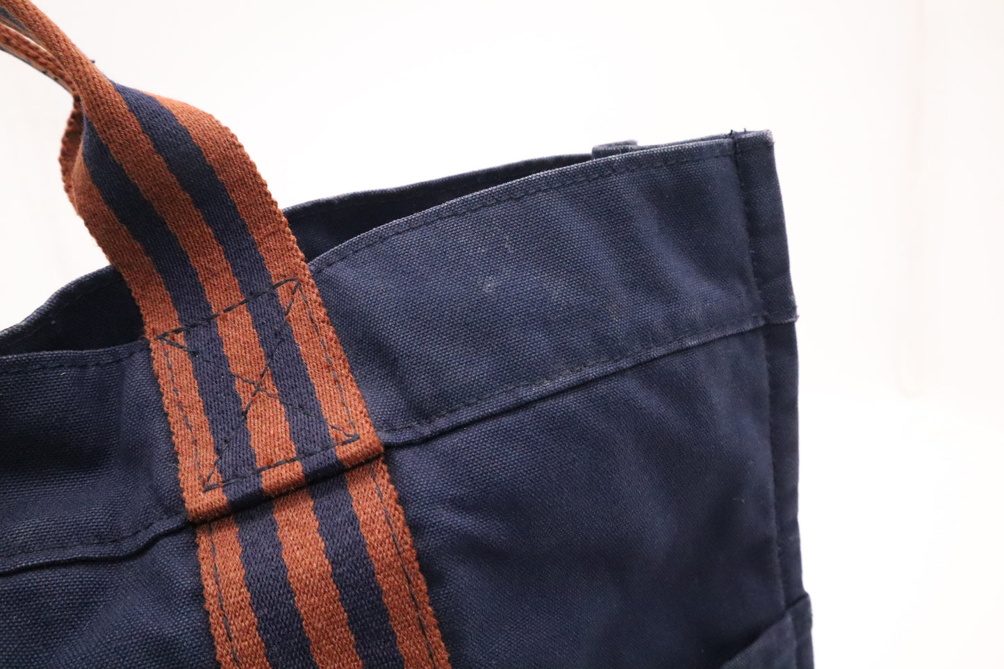 Hermes Fourre Tout MM in Navy Blue Canvas