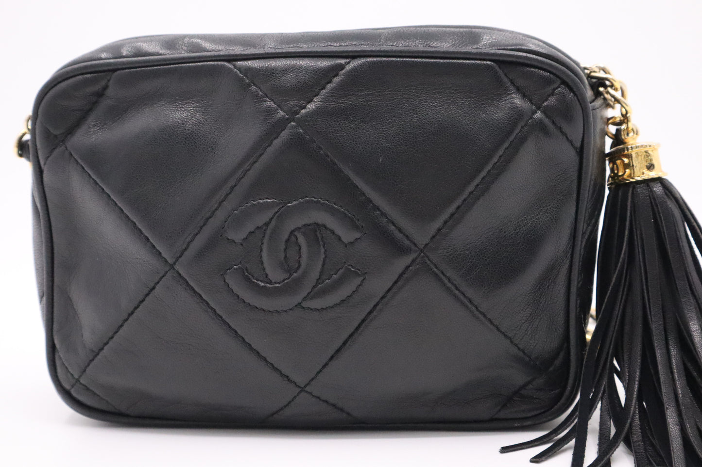 Chanel Small Camera Bag in Black Leather