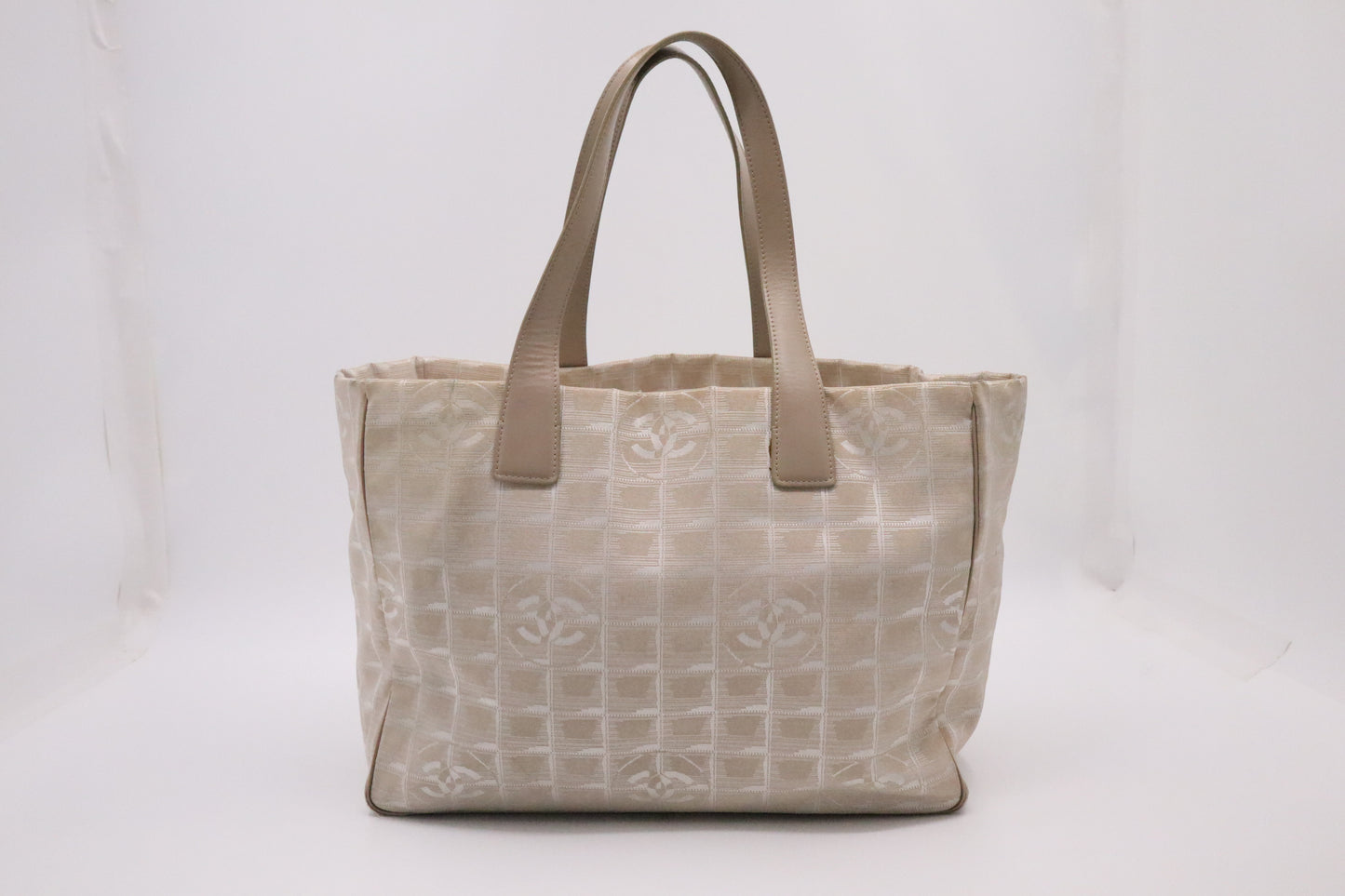 Chanel New Travel Line Tote in Beige Canvas