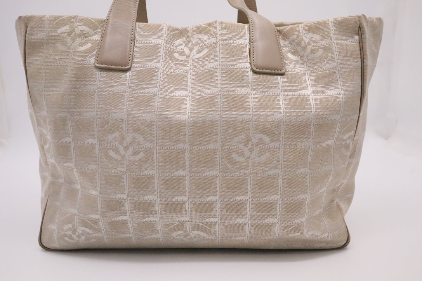 Chanel New Travel Line Tote in Beige Canvas