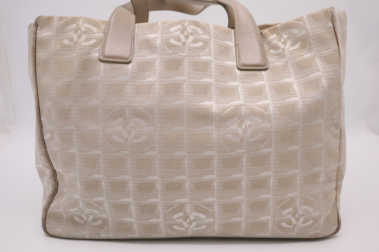 Chanel New Travel Line Tote in Beige Canvas