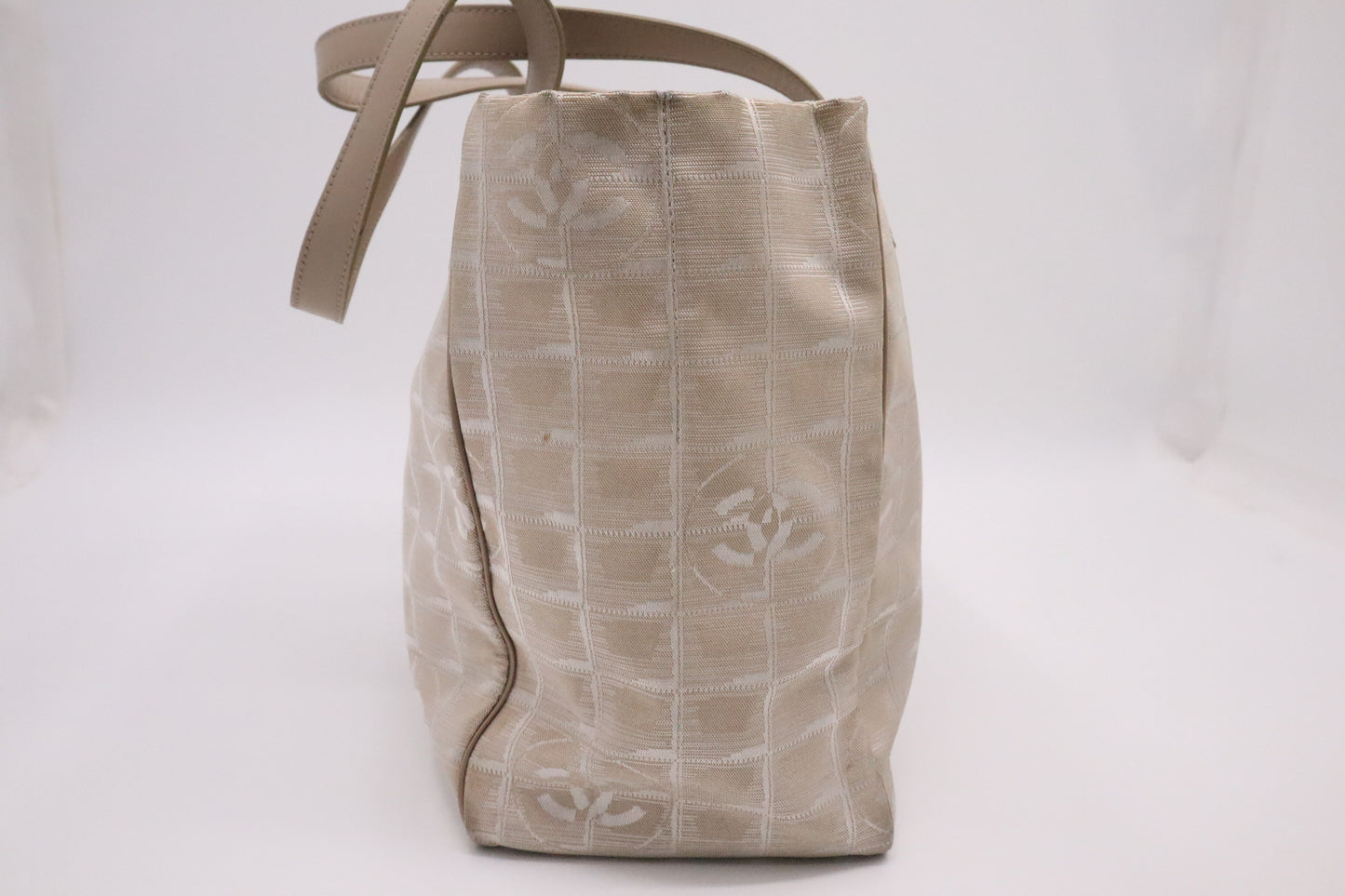 Chanel New Travel Line Tote in Beige Canvas