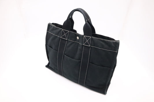 Hermes Fourre Tout MM in Black Canvas