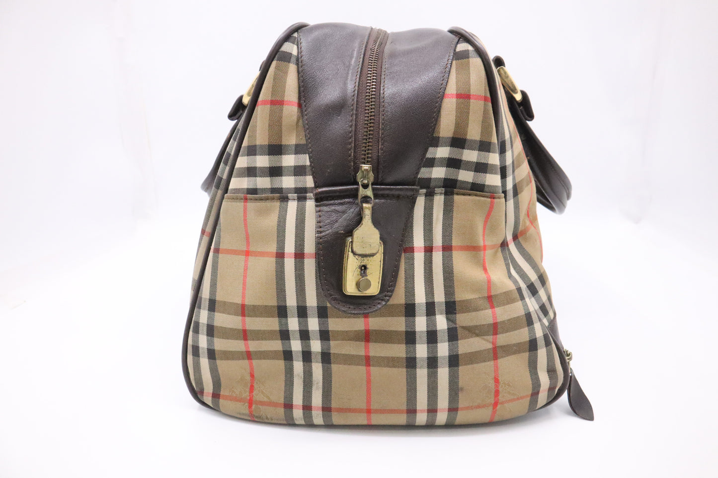 Burberry Haymarket Check Travel Bag in Nova Check Canvas