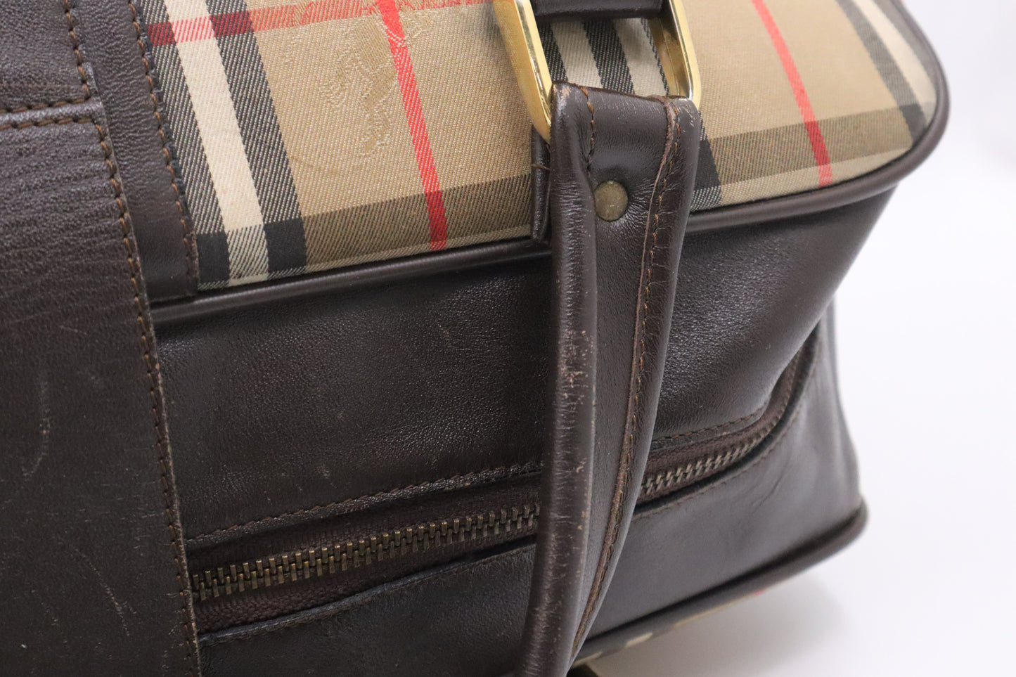 Burberry Haymarket Check Travel Bag in Nova Check Canvas