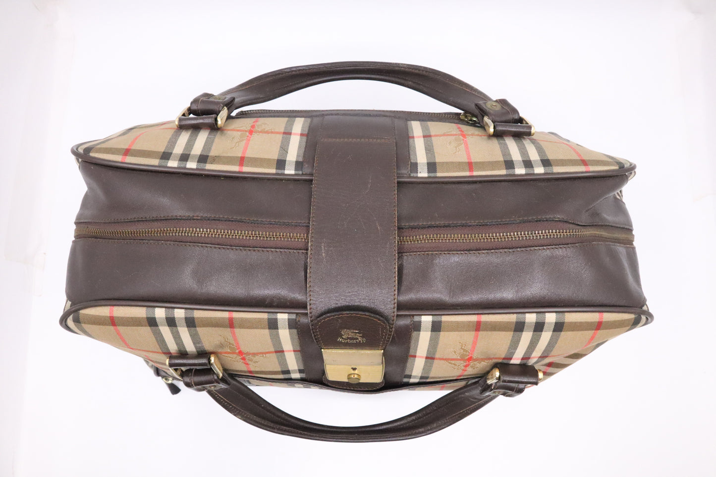 Burberry Haymarket Check Travel Bag in Nova Check Canvas