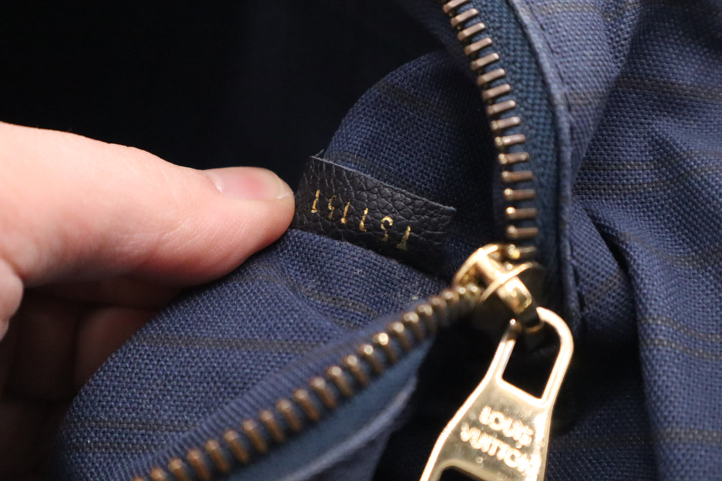 Louis Vuitton Citadine in Navy Blue Empreinte Leather