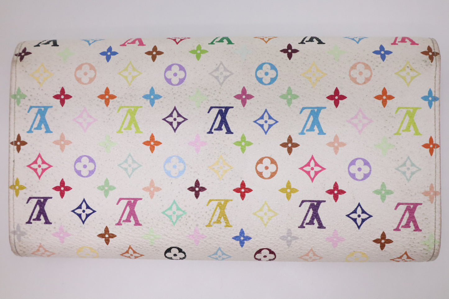 Louis Vuitton Portefeuille Sarah Wallet in White Multicolor Monogram Canvas