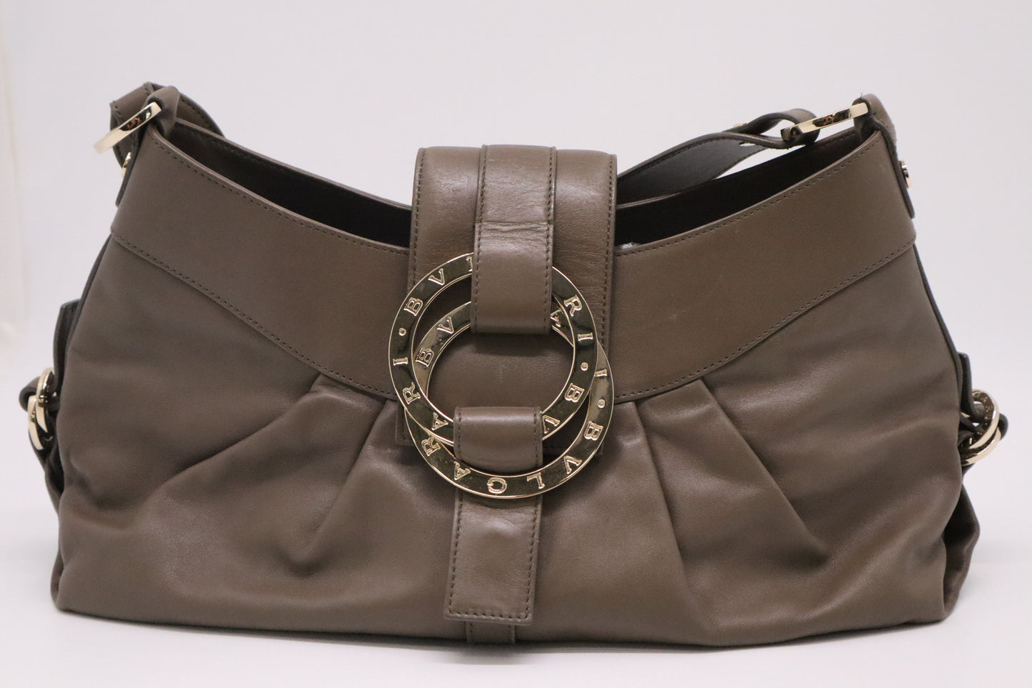 Bvlgari Chandra Shoulder Bag in Brown Leather