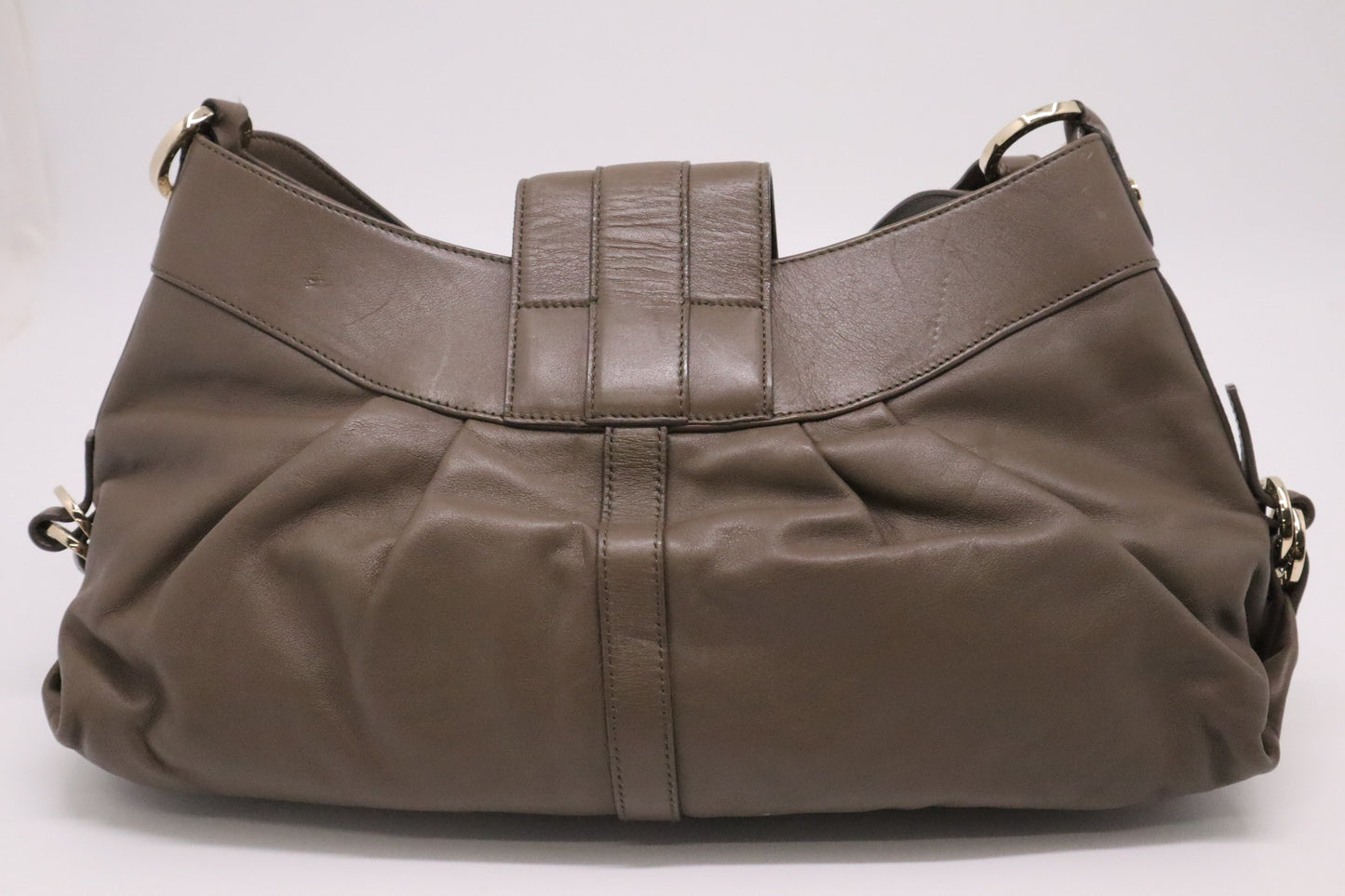 Bvlgari Chandra Shoulder Bag in Brown Leather