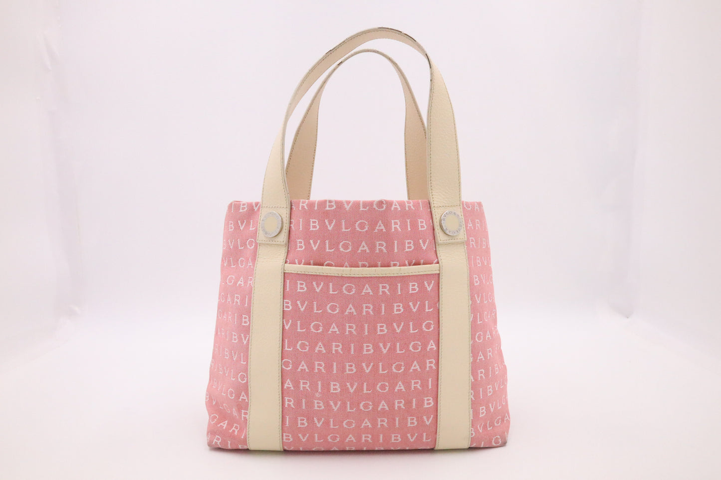 Bvlgari Tote in Pink Canvas