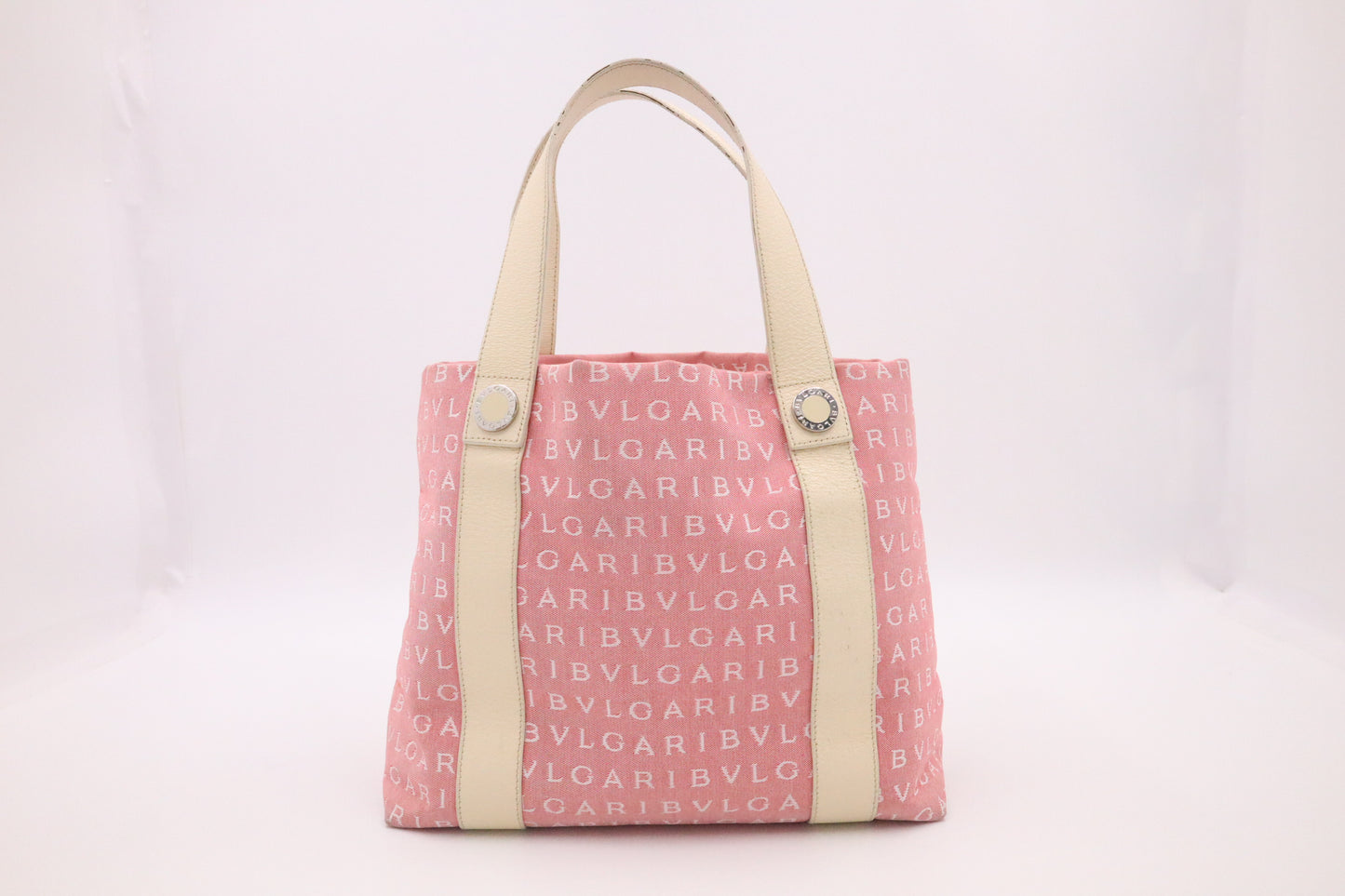 Bvlgari Tote in Pink Canvas