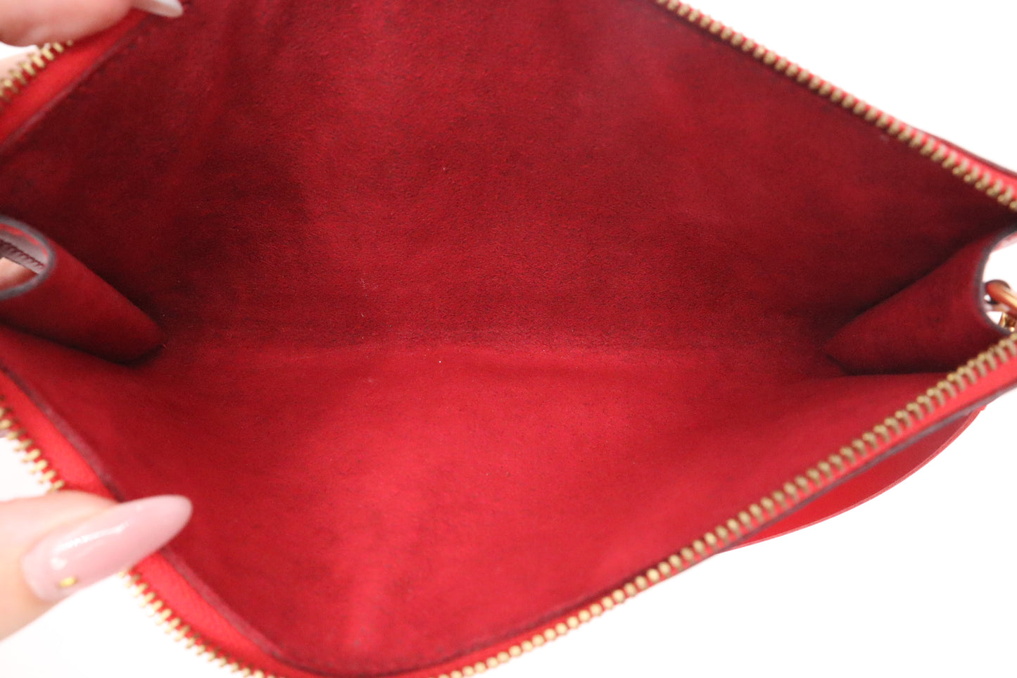 Louis Vuitton Pochette Accessoires in Red Epi Leather