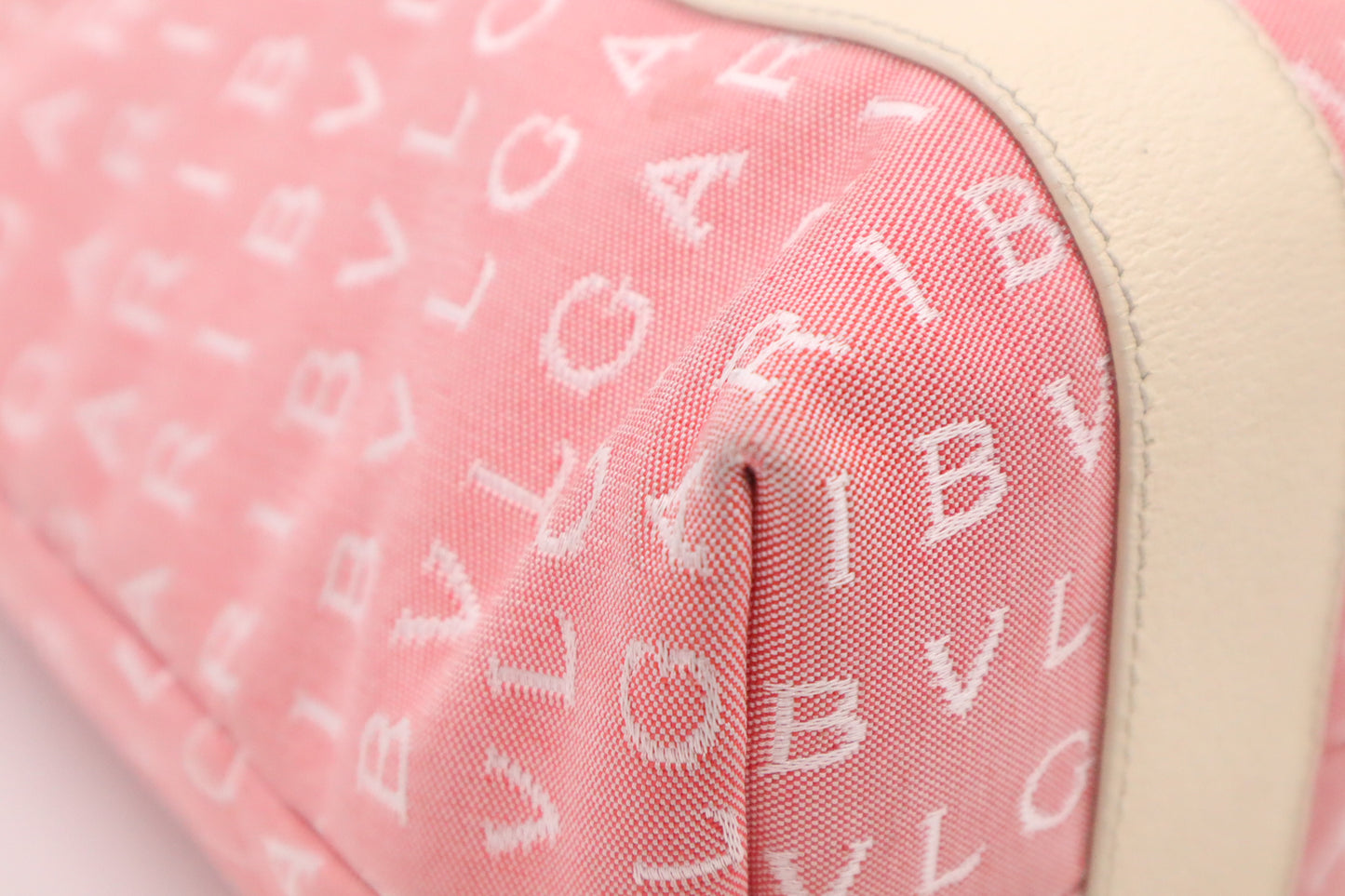 Bvlgari Tote in Pink Canvas