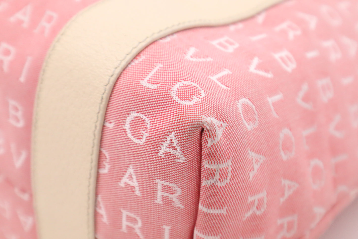 Bvlgari Tote in Pink Canvas