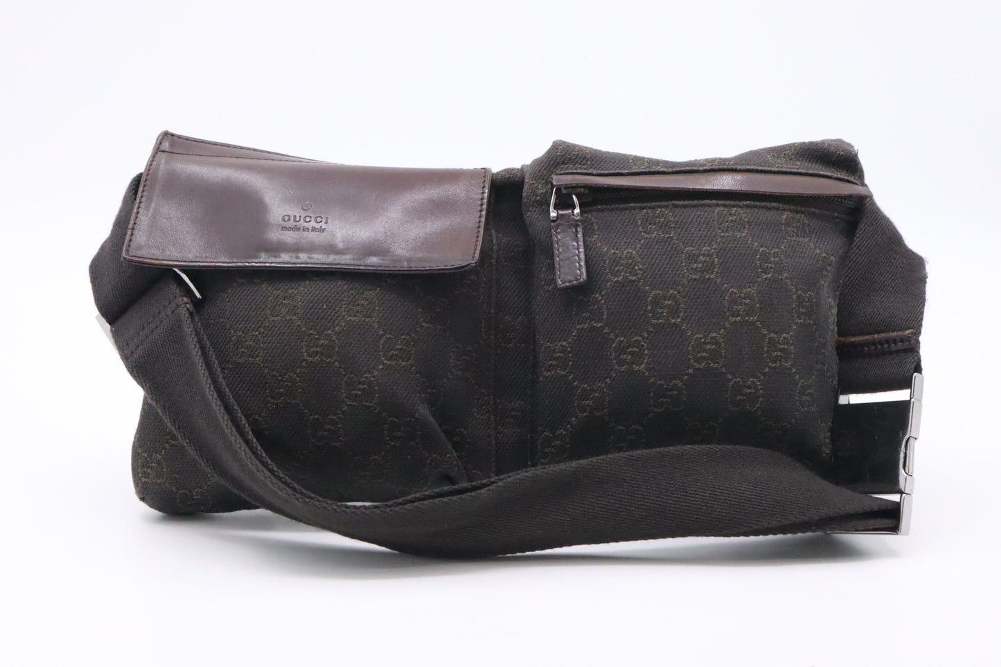 Gucci Waist Bag in Dark Brown GG Canvas