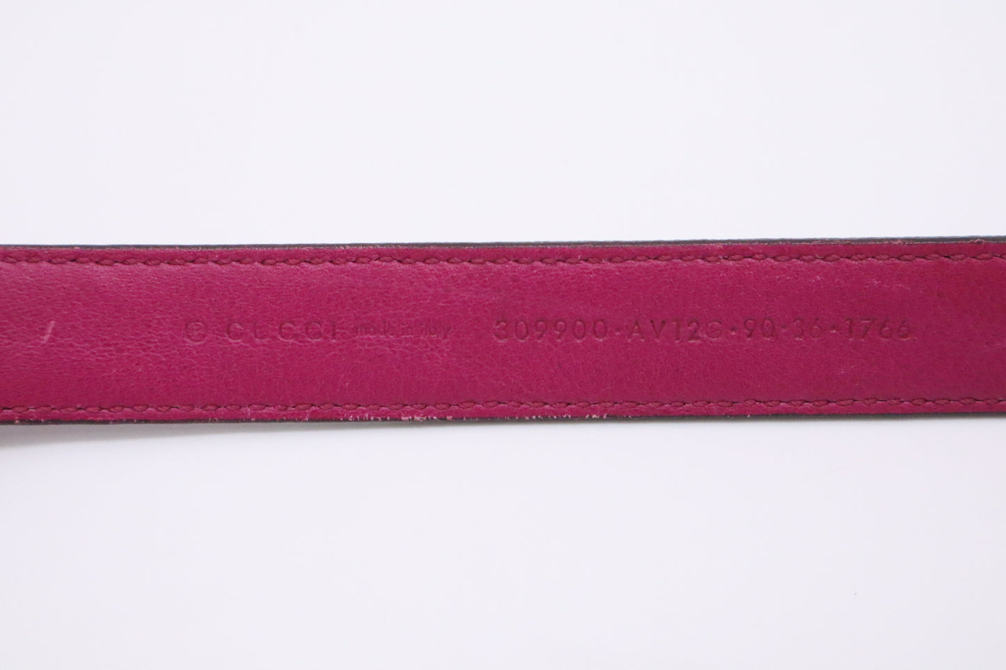 Gucci Belt in Pink GG Patent Leather