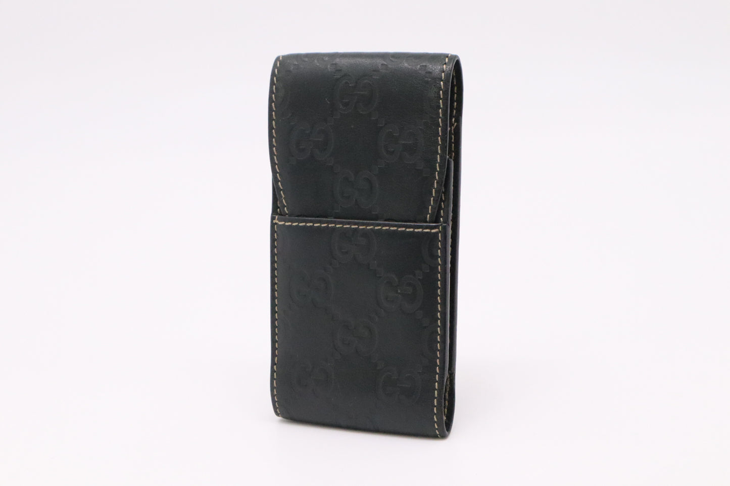 Gucci Cigarette Case in Dark Green Guccissima Leather