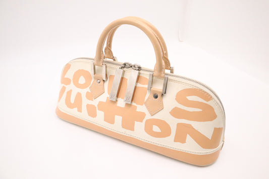 Louis Vuitton Alma in Cream and Beige Graffiti Canvas