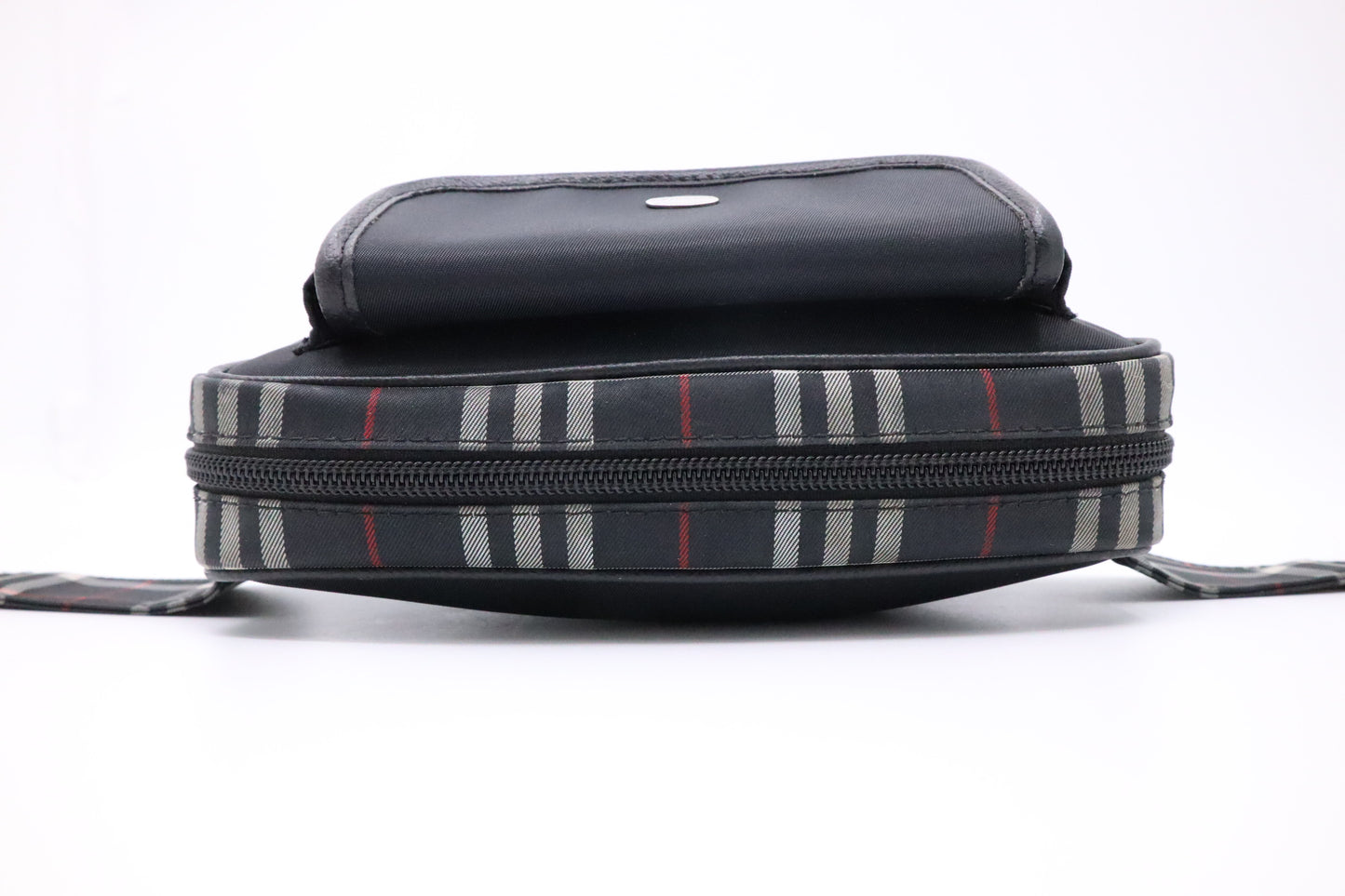 Burberry Waist Pouch in Black Check Nylon