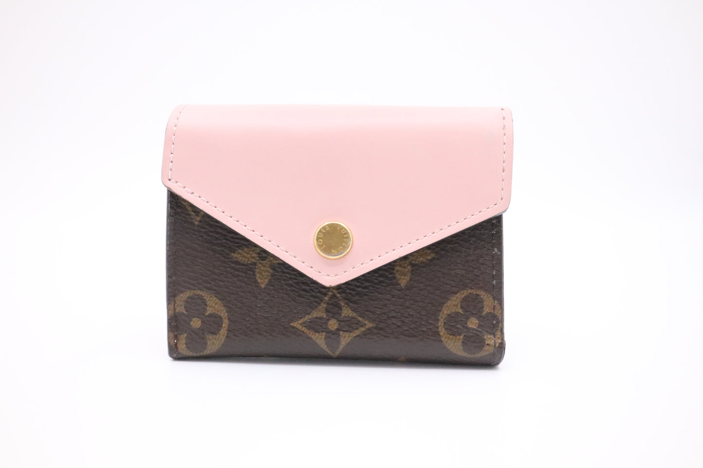 Louis Vuitton Zoe Wallet in Rose Ballerine Pink Leather and Monogram Canvas