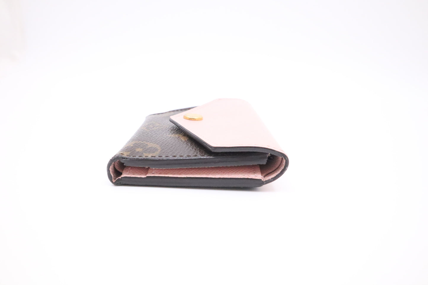 Louis Vuitton Zoe Wallet in Rose Ballerine Pink Leather and Monogram Canvas