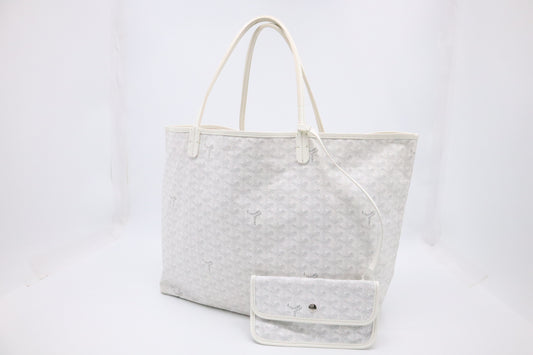 Goyard Saint Louis GM in White Goyardine Canvas