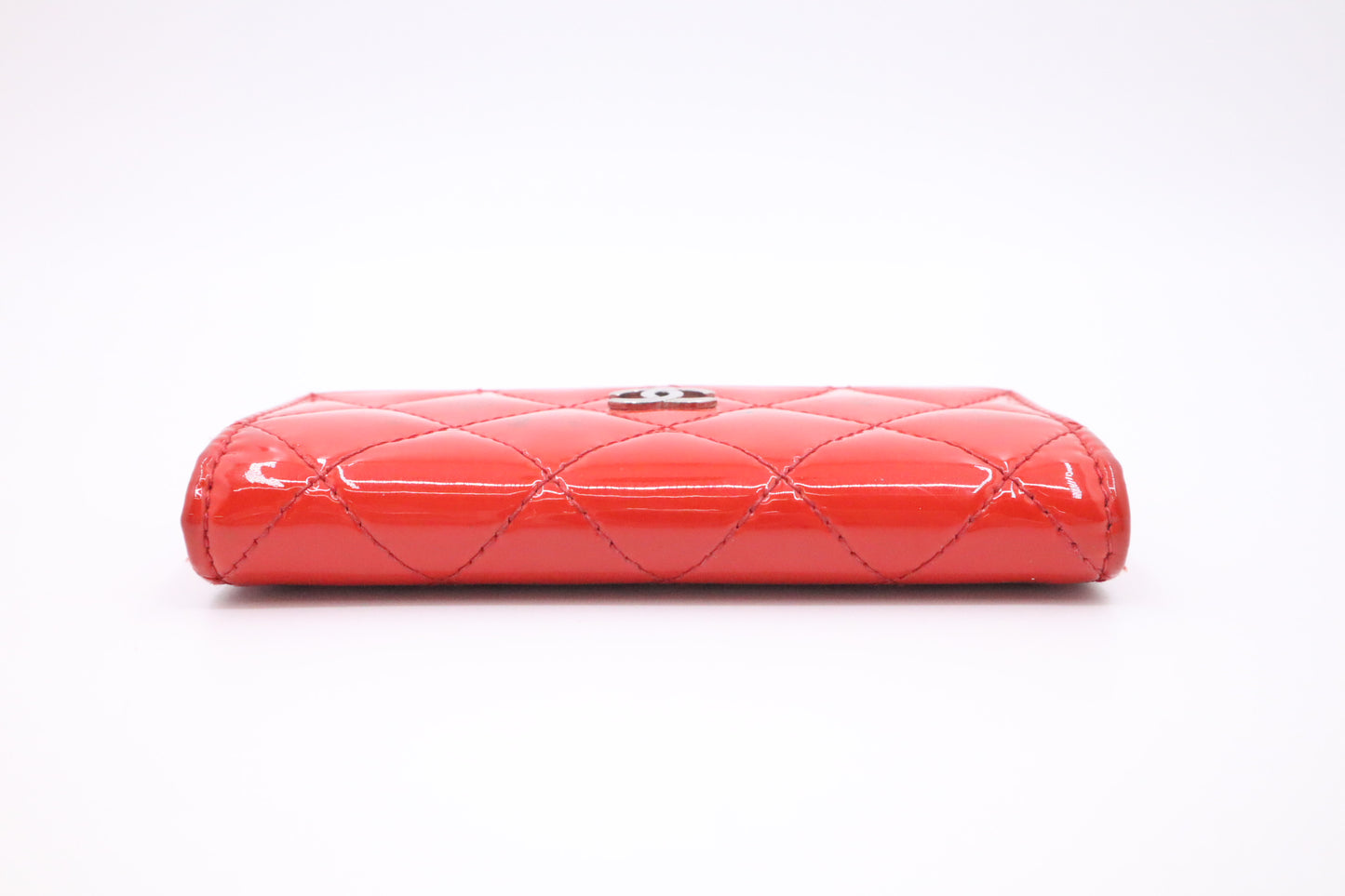 Chanel Wallet in Red Matelassé Patent Leather