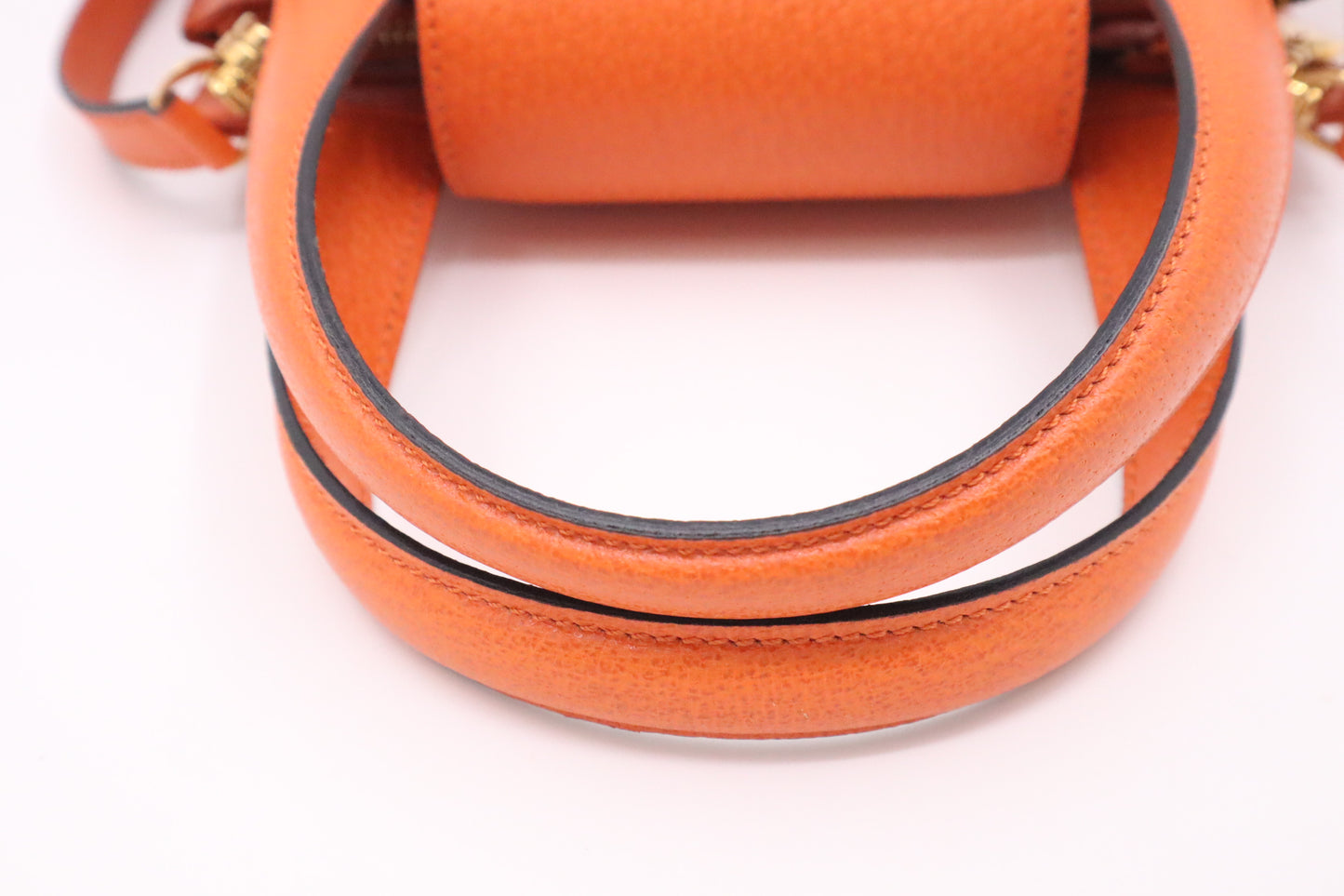 Bvlgari 2-Way Handbag in Orange Leather