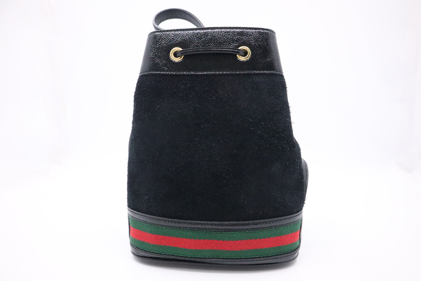 Gucci Small Ophidia Bucket Bag in Black Suede