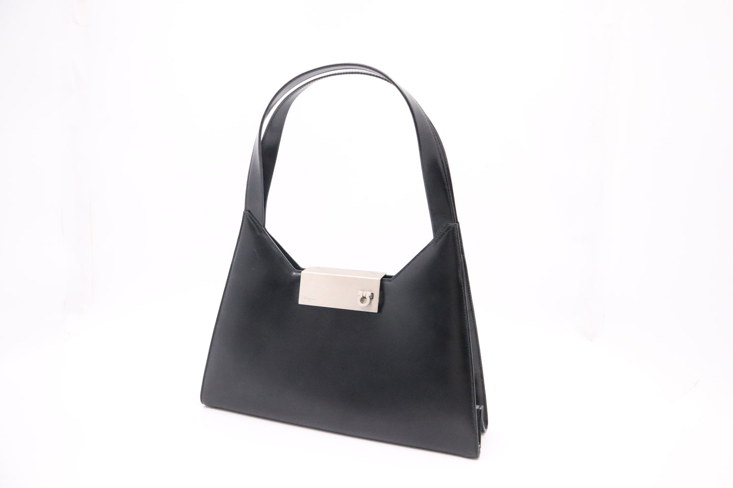 Ferragamo Shoulder Bag in Black Leather