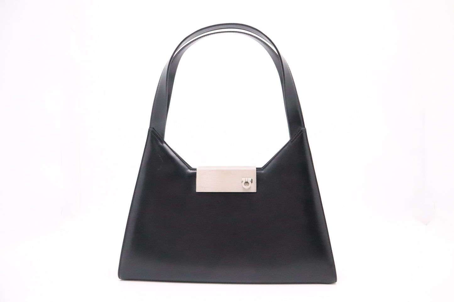 Ferragamo Shoulder Bag in Black Leather