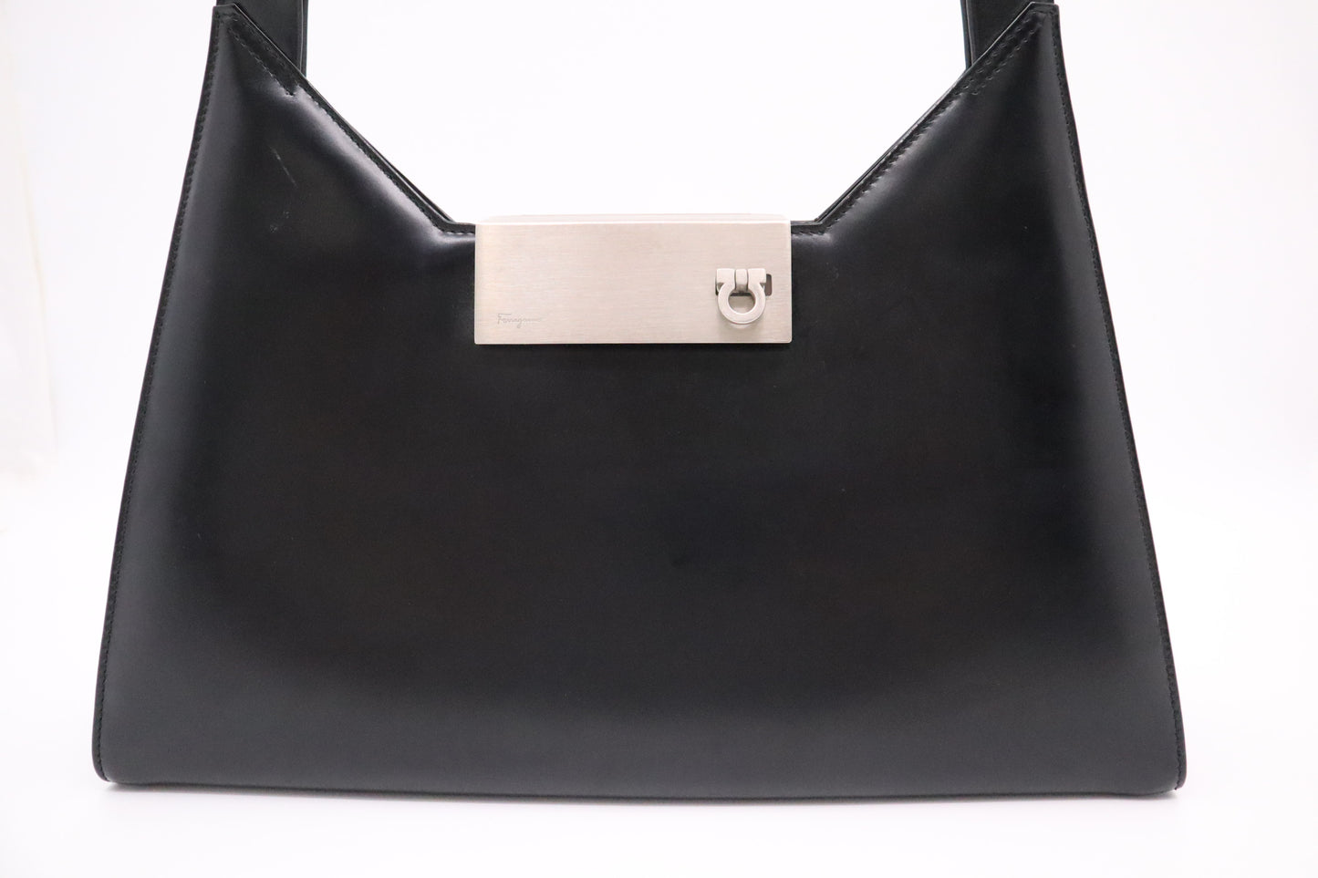 Ferragamo Shoulder Bag in Black Leather