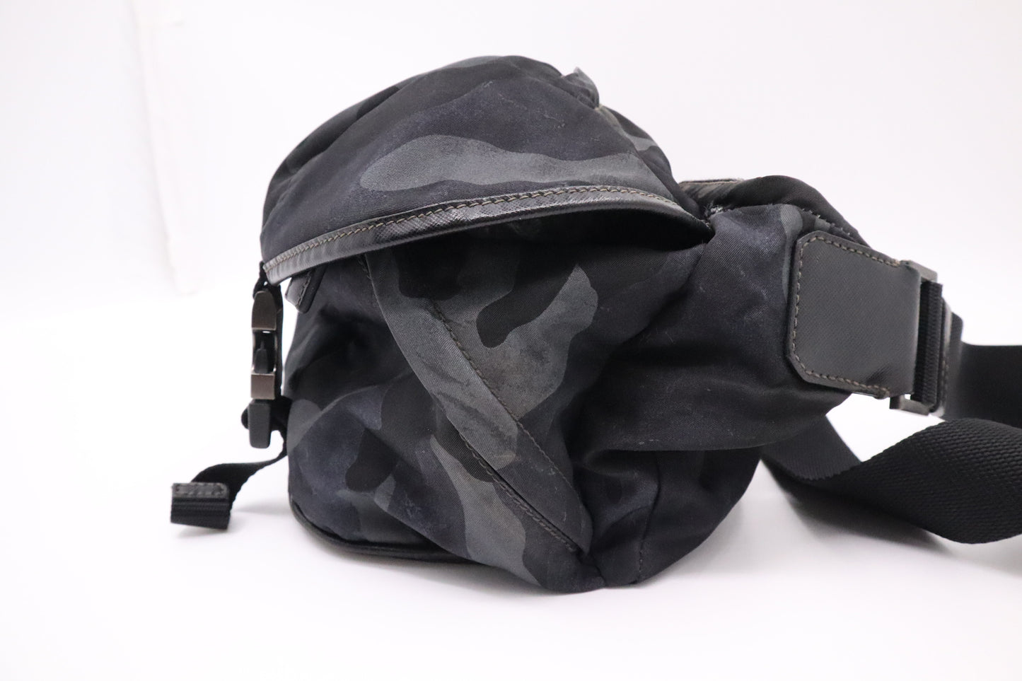 Prada Waist Bag in Black Camouflage Nylon