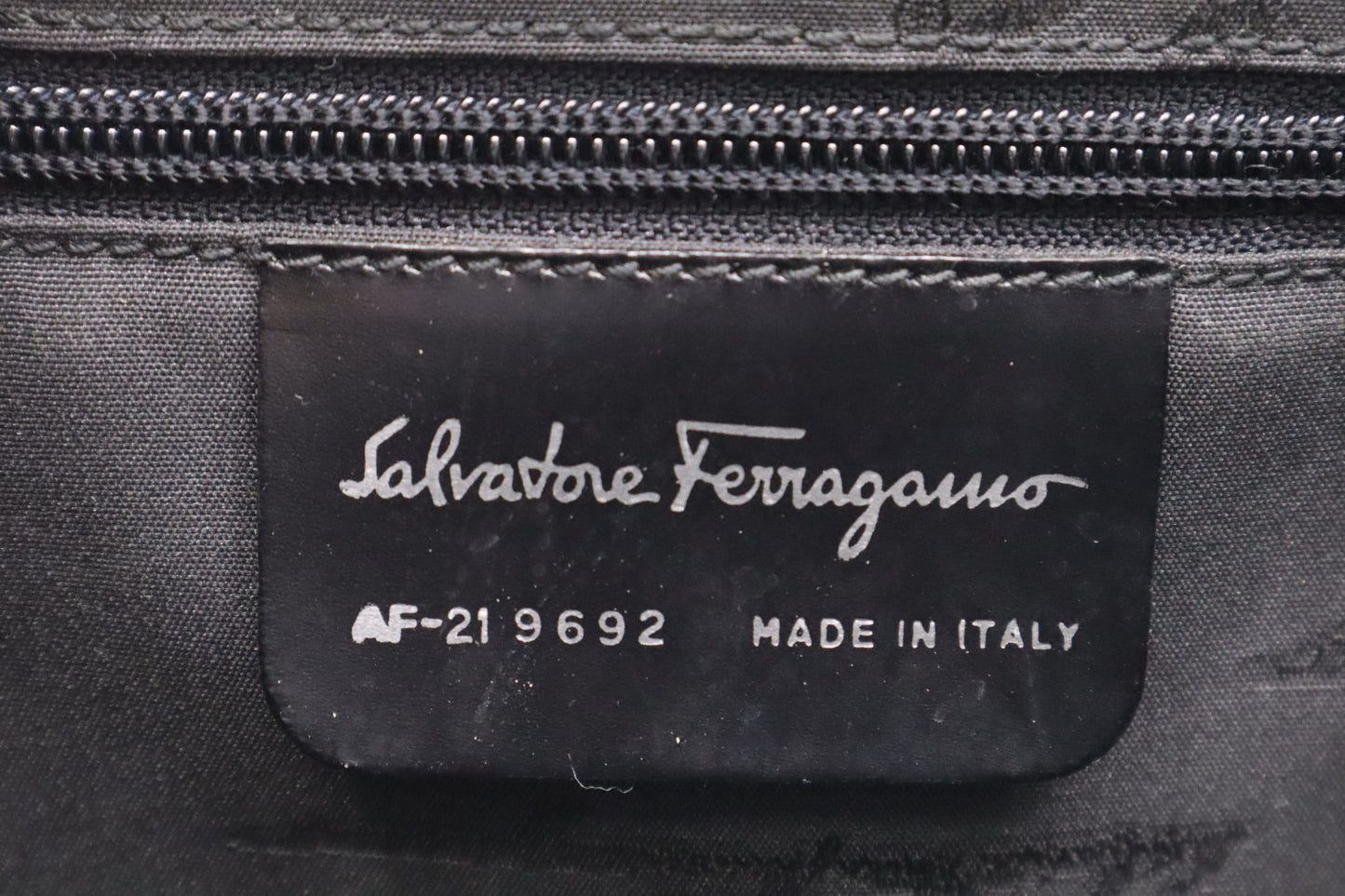 Ferragamo Shoulder Bag in Black Leather