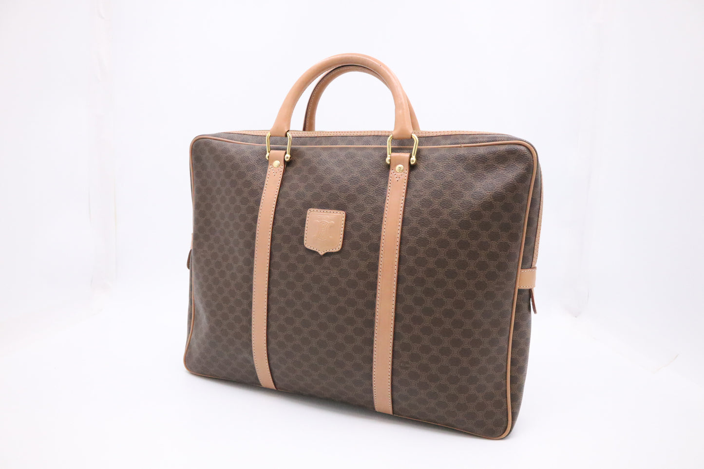 Celine Business Bag in Brown Macadam Canvas