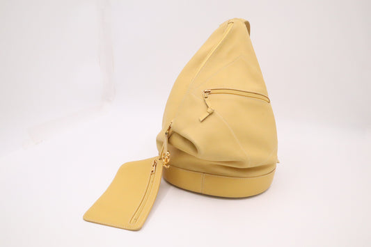 Loewe Anton Backpack in Pale Yellow Leather